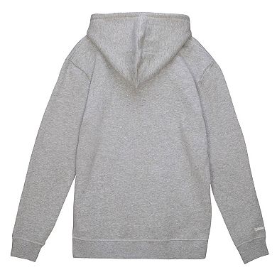 Men's Mitchell & Ness Heather Gray Seattle Sounders FC Primary Logo Pullover Hoodie