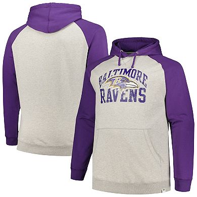 PROFILE Men's Baltimore Ravens Pullover Hoodie - Black & Purple Big & Tall Fan Apparel