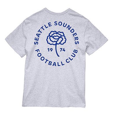 Men's Mitchell & Ness  Heather Gray Seattle Sounders FC  Carnation T-Shirt