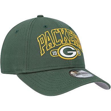 Youth New Era Green Green Bay Packers Outline 9FORTY Adjustable Hat