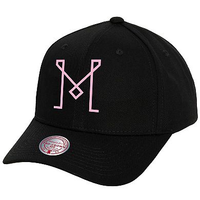 Men's Mitchell & Ness  Black Inter Miami CF Logo Low Profile Adjustable Hat
