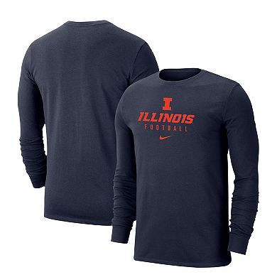 Men's Nike  Navy Illinois Fighting Illini Changeover Performance Long Sleeve T-Shirt