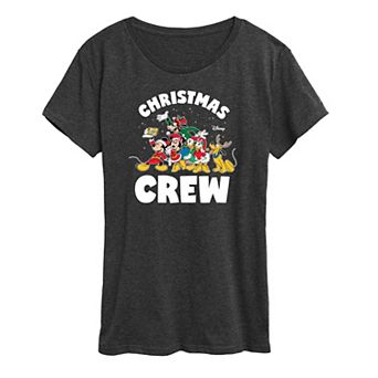 Disney's Mickey and Friends Women's Christmas Crew Graphic Tee