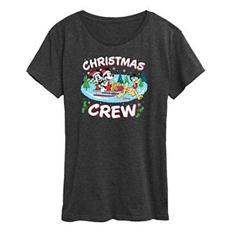 Disney's Mickey and Friends Women's Christmas Crew Graphic Tee