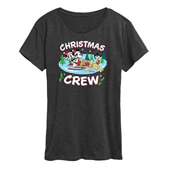 Disney's Mickey and Friends Women's Christmas Crew Graphic Tee