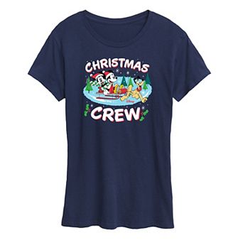 Disney's Mickey and Friends Women's Christmas Crew Graphic Tee