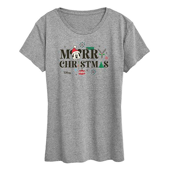 Disney's Mickey Mouse Women's Merry Christmas Graphic Tee