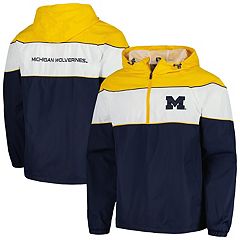 Columbia University of Michigan Navy Full Zip Flanker Fleece Jacket