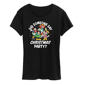 Disney's Mickey Mouse Women's Christmas Party Graphic Tee