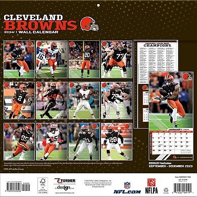 Cleveland Browns 2024 12'' x 12'' Team Wall Calendar