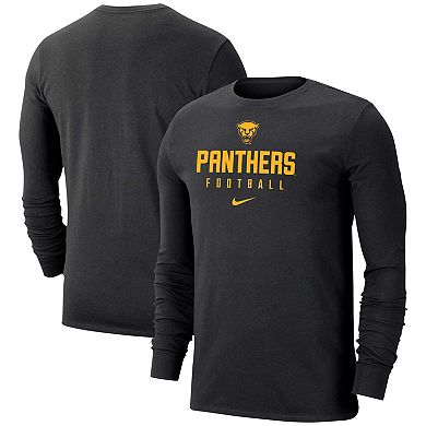 Men's Nike  Black Pitt Panthers Changeover Performance Long Sleeve T-Shirt