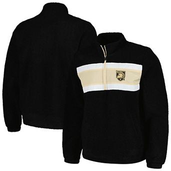 Men's G-III Sports by Carl Banks Black Army Black Knights Pinch Runner Half-Zip Top