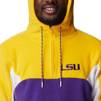 Men's Columbia Purple LSU Tigers Lodge Quarter-Zip Hoodie