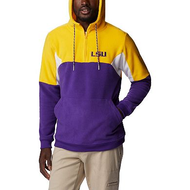 Men's Columbia Purple LSU Tigers Lodge Quarter-Zip Hoodie