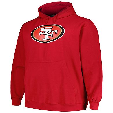 Men's Fanatics Branded Christian McCaffrey Scarlet San Francisco 49ers Big & Tall Fleece Name & Number Pullover Hoodie