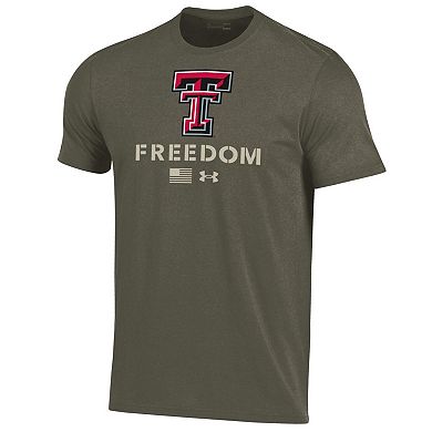 Men's Under Armour Olive Texas Tech Red Raiders Freedom Performance T-Shirt