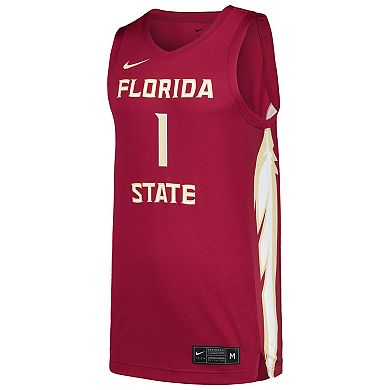 Men's Nike #1 Garnet Florida State Seminoles Replica Jersey