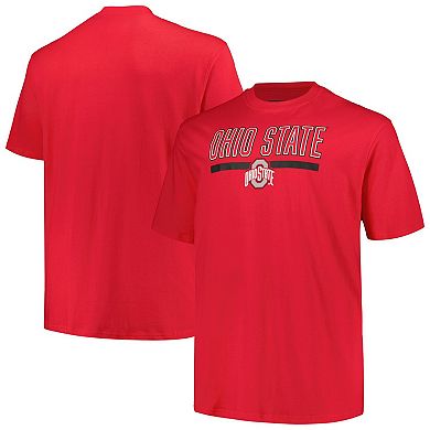 Men's Profile Scarlet Ohio State Buckeyes Big & Tall Team T-Shirt
