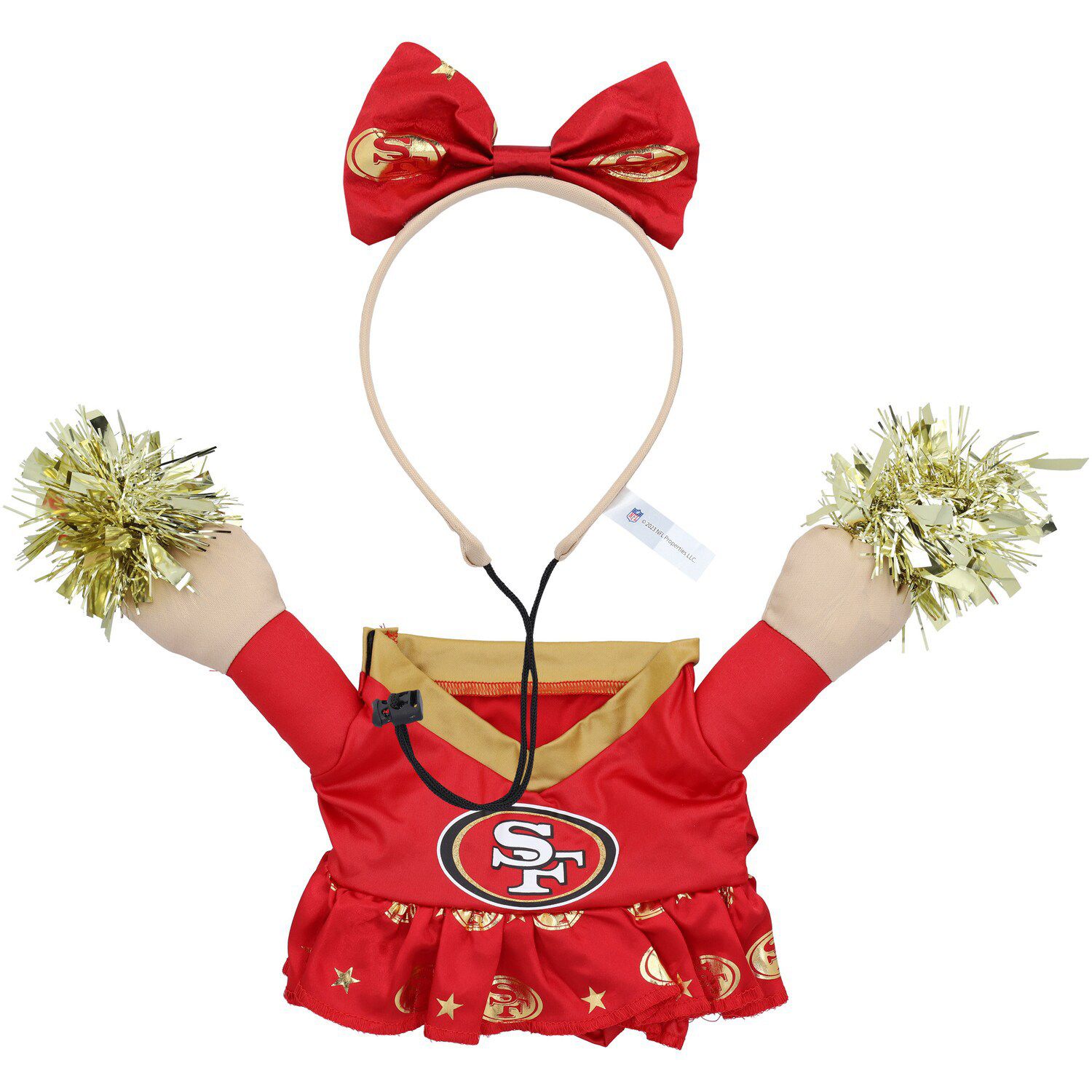 49ers cheer dog costume