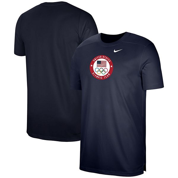 Men's Nike Navy Team USA Coaches Performance T-Shirt