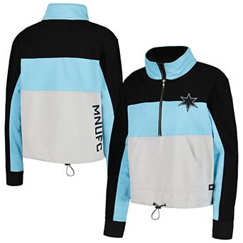 Women's The Wild Collective Blue Minnesota United FC Fleece Half-Zip Jacket