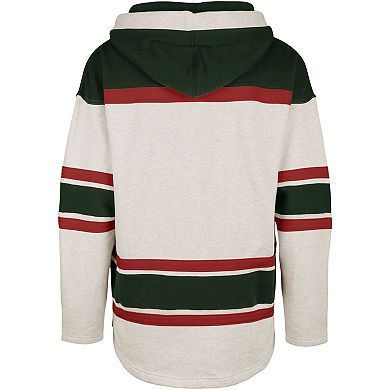 Men's '47 Oatmeal Minnesota Wild Rockaway Lacer Pullover Hoodie