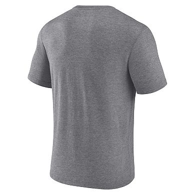 Men's Fanatics Branded Heather Gray Seattle Sounders FC Antique Stack Tri-Blend T-Shirt