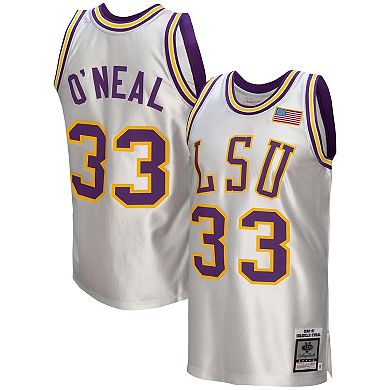 Men's Mitchell & Ness Shaquille O'Neal White LSU Tigers College Vault 1990/91 Authentic Jersey