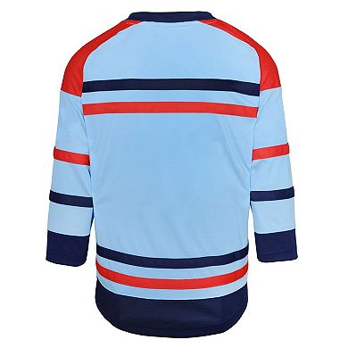 Youth Light Blue Winnipeg Jets Anniversary Replica Jersey