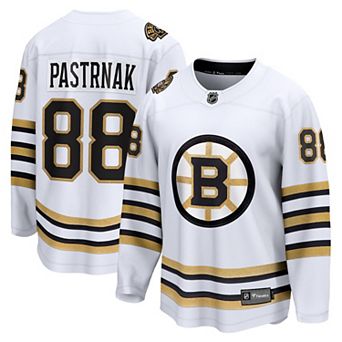 Men's Fanatics Branded David Pastrnak White Boston Bruins 100th Anniversary Premier Breakaway Player Jersey