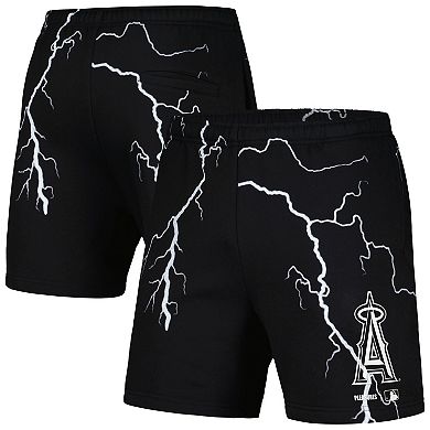Men's PLEASURES Black Los Angeles Angels Lightning Shorts