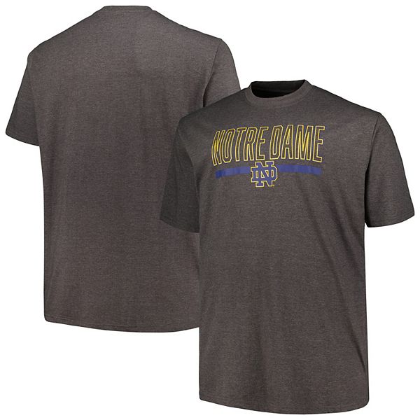 Men's Profile Heather Charcoal Notre Dame Fighting Irish Big & Tall ...