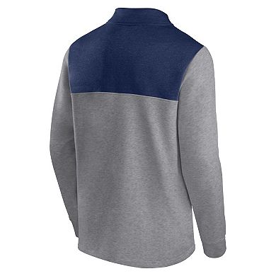 Men's Fanatics Branded Heather Gray Washington Capitals Launch It Quarter-Zip Jacket
