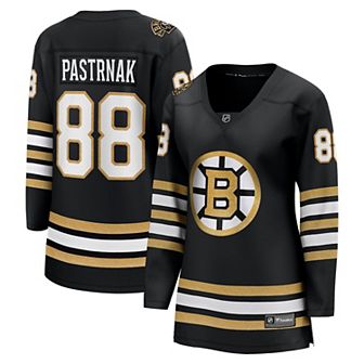 Women's Fanatics Branded David Pastrnak Black Boston Bruins 100th Anniversary Premier Breakaway Player Jersey