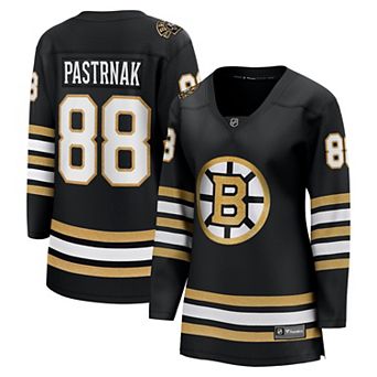 Women's Fanatics Branded David Pastrnak Black Boston Bruins 100th Anniversary Premier Breakaway Player Jersey
