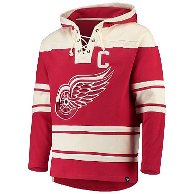 Men's '47 Steve Yzerman Red Detroit Red Wings Player Lacer Pullover Hoodie