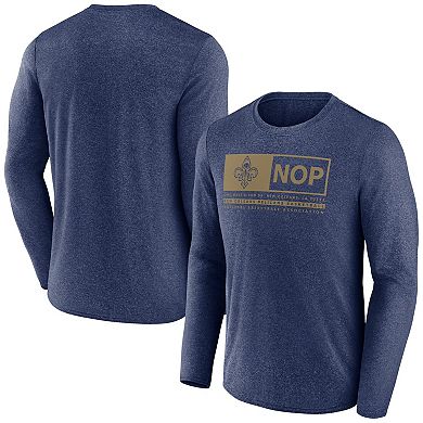 Men's Fanatics Branded Heather Navy New Orleans Pelicans Three-Point Play T-Shirt