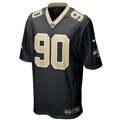 Men's Nike Bryan Bresee Black New Orleans Saints Game Jersey