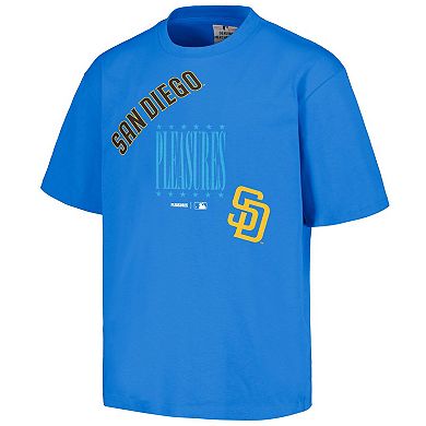 Men's PLEASURES Blue San Diego Padres Repurpose T-Shirt