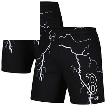 Men's PLEASURES Black Boston Red Sox Lightning Shorts