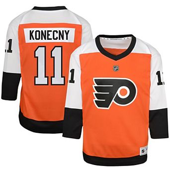 Youth Travis Konecny Burnt Orange Philadelphia Flyers Home Replica Player Jersey