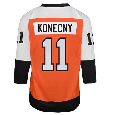Youth Travis Konecny Burnt Orange Philadelphia Flyers Home Replica Player Jersey