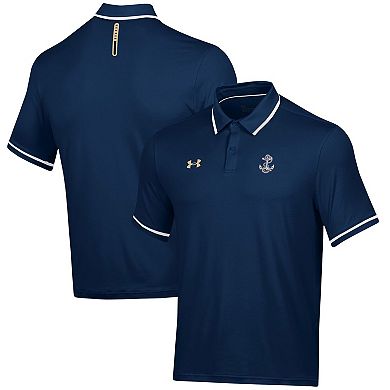 Men's Under Armour Navy Navy Midshipmen T2 Tipped Performance Polo