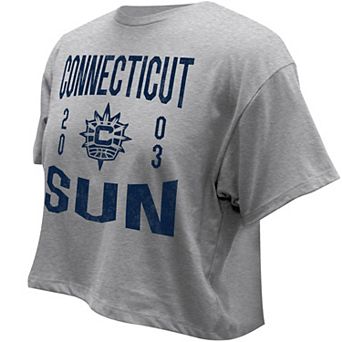 Women's Stadium Essentials Heather Gray Connecticut Sun City Year Cropped T-Shirt