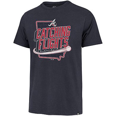 Men's '47 Navy Atlanta Braves Regional Franklin T-Shirt