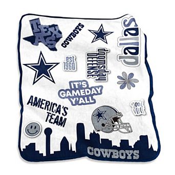 Dallas Cowboys 50'' x 60'' Native Raschel Plush Throw Blanket