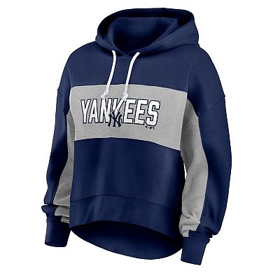 Women's Fanatics Branded Navy New York Yankees Filled Stat Sheet Pullover Hoodie