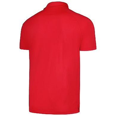 Men's Levelwear Red Cleveland Guardians Sector Batter Up Raglan Polo