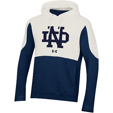 Men's Under Armour Navy Notre Dame Fighting Irish Iconic Pullover Hoodie
