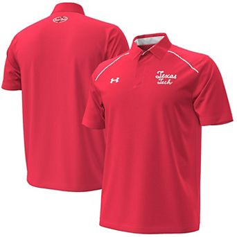 Men's Under Armour Red Texas Tech Red Raiders Throwback Cursive Polo